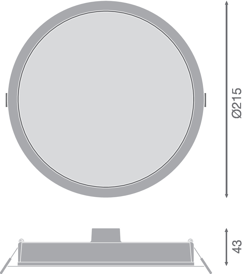 Ledvance LED-Downlight DOWNLIGHT IP44 DN 215 30W 840 WT - 4058075703308