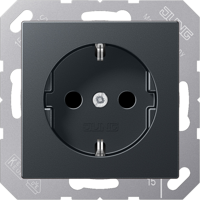 Jung SCHUKO-Steckdose anthrazit matt A 1520 BF ANM - A1520BFANM Jung SCHUKO-Steckdose anthrazit matt A 1520 BF ANM - A1520BFANM