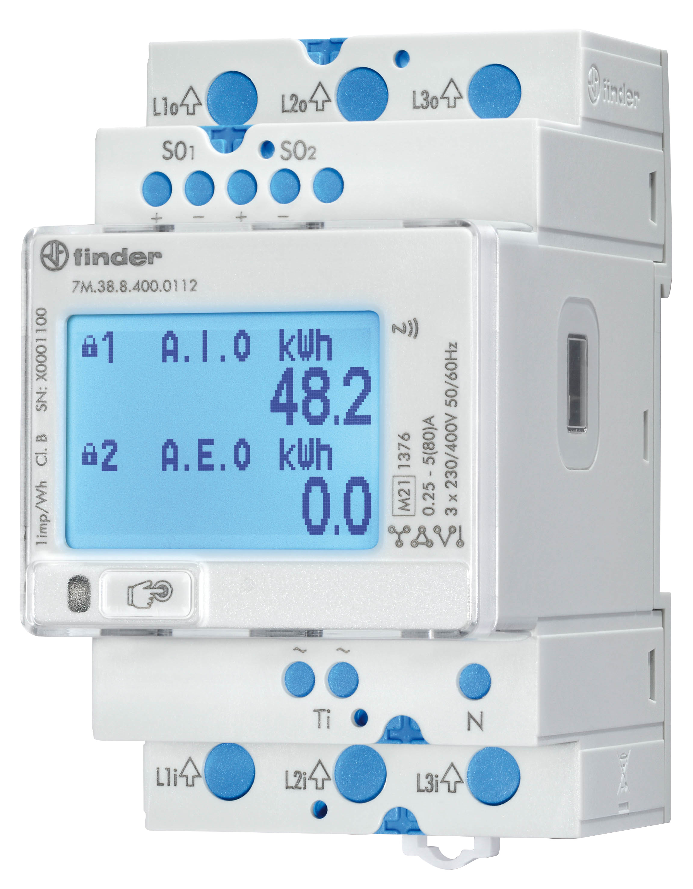 Finder Energiezähler multifunktional 7M.38.8.400.0112