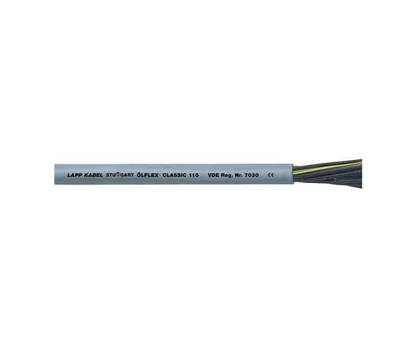 10 Meter Lapp 1135205 Ölflex Classic 110 CY geschirmte Steuerleitung 5x1,0 mm² mit grün-gelben