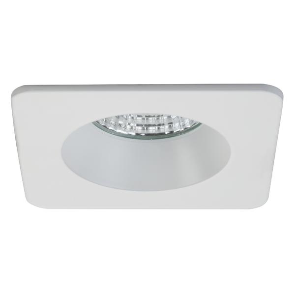 Brumberg recessed LED downlight, IP54, white, square - 12267073