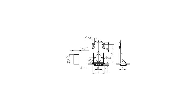 BJB Bracket for end fixing lampholders and starter holders