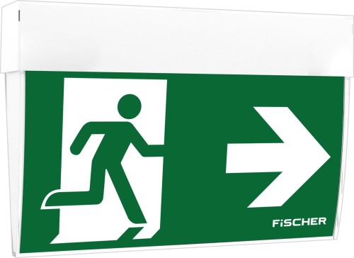 Fischer LED-Rettungszeichenleuchte EB 3/8h,27m,IP41 F1-U383AT2.V5 - F1-U383AT2.V5