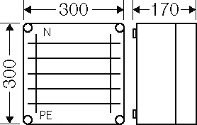 Hensel Mi-Sammelschienengehäuse 300x300mm Mi SP 2240