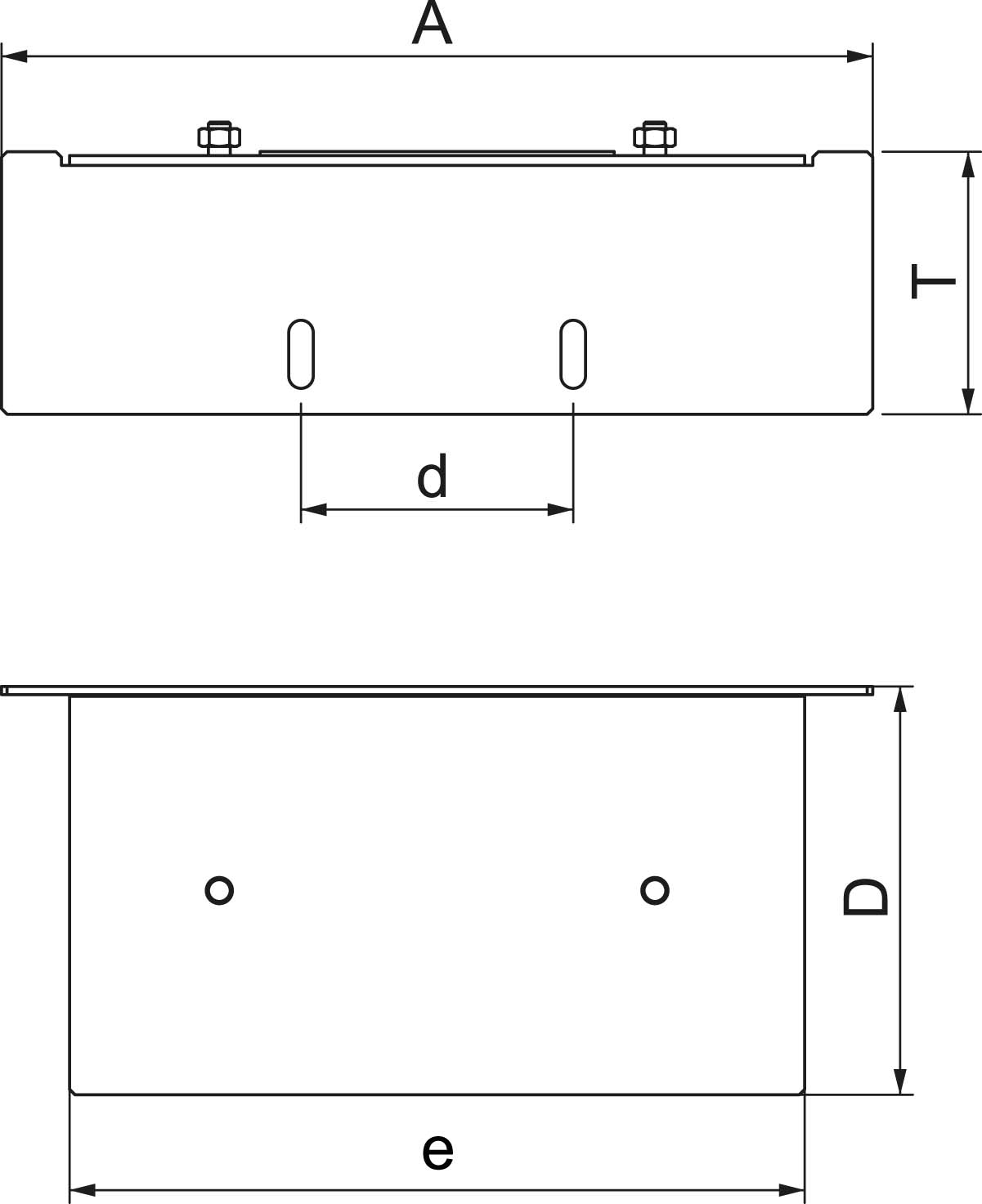 OBO Bettermann Vertr Gegenplatte 100x250mm BSKM-GW 1025