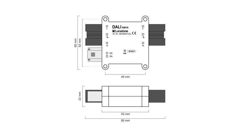 Lunatone Light Management Control module DALI RM16 CEL