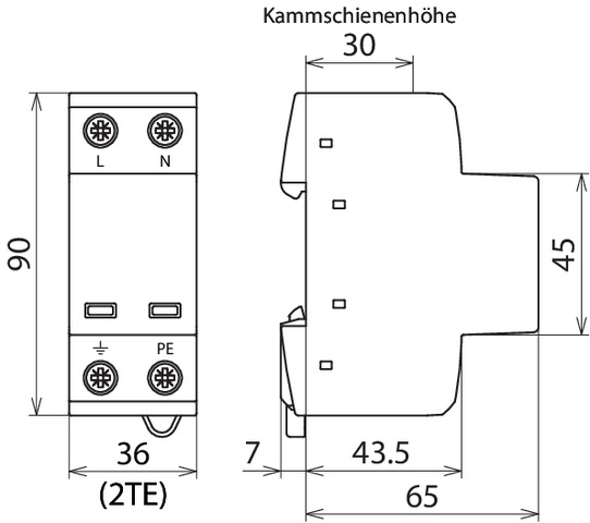 DEHN Kombi-Ableiter TN-Systeme DSH TN 255 - 941200