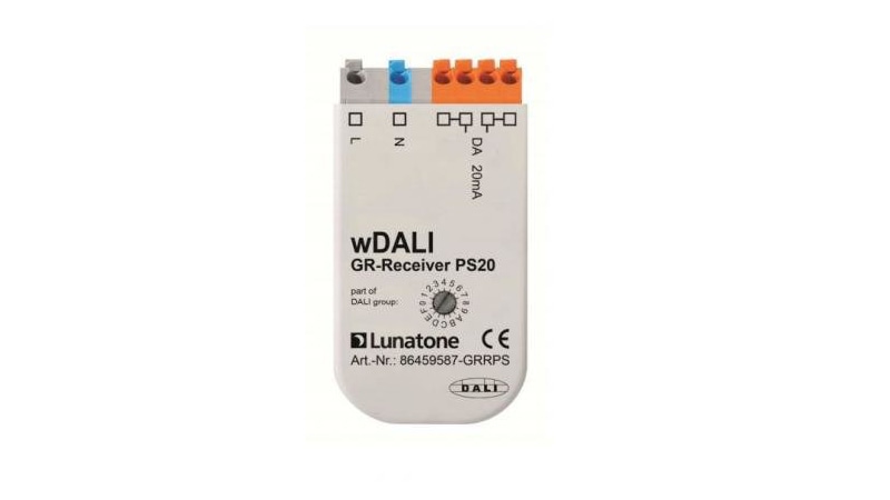 Lunatone Light Management DALI Radio controlled  wDALI GR-Receiver PS20