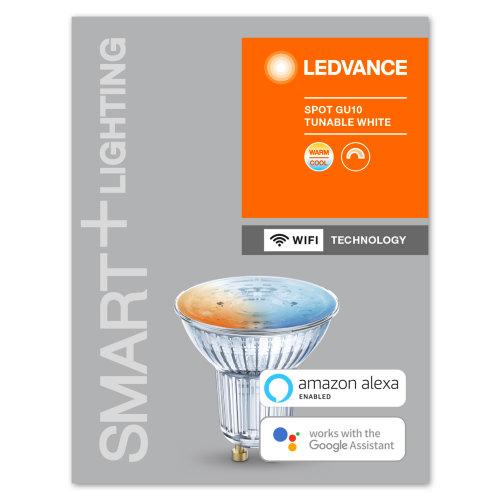 Ledvance LED-Leuchtmittel SMART+ WiFi SPOT GU10 Tunable White 50 45 ° 4.9 W/2700...6500 K GU10 