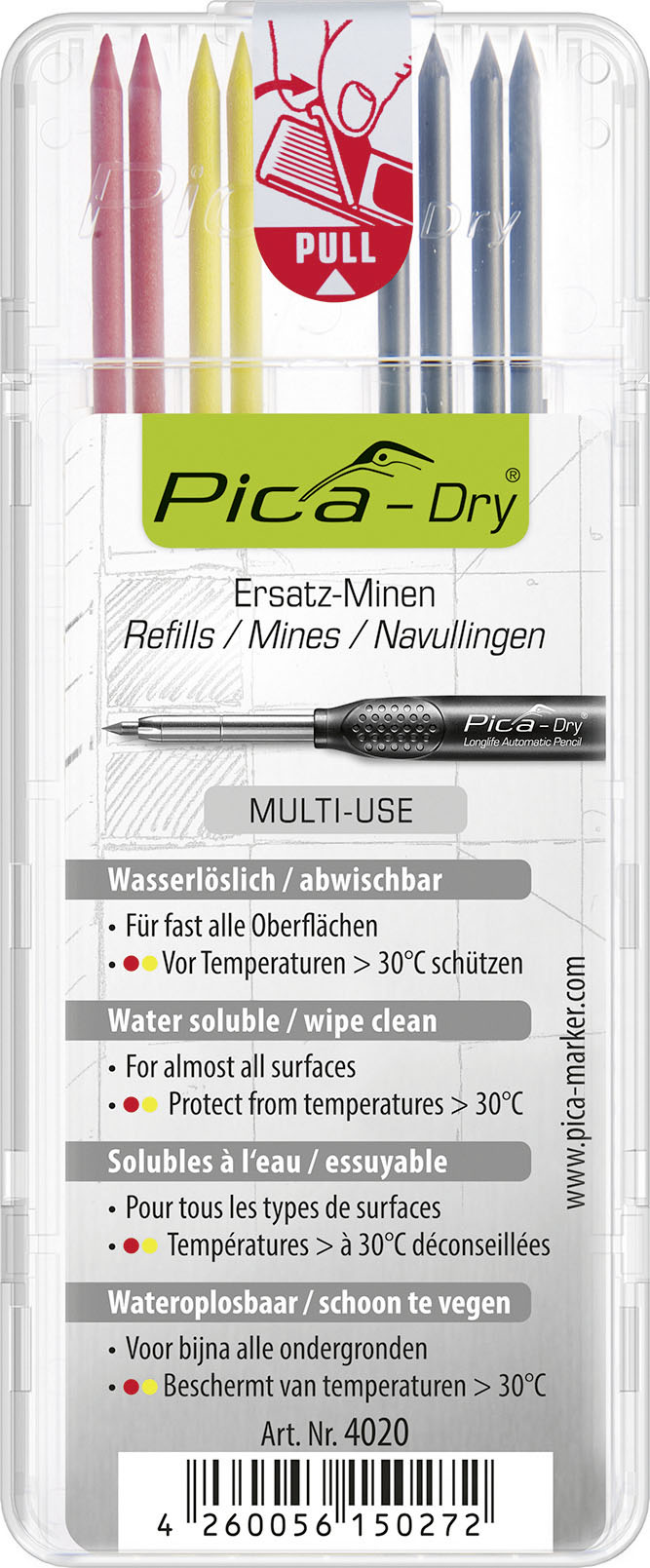 Pica-Marker DRY Minen-Set Basis 4020 (VE8)
