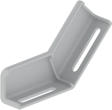 Unex Winkelverbinder steigend, lichtgrau 66843 - 66843
