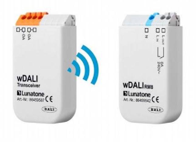 Lunatone Light Management DALI Radio-Receiver + Transceiver wDali RM8 86459542+T