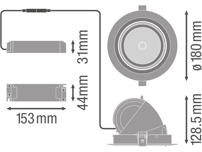 Ledvance LED-Spotlight SPOT VARIO 170 35 W 4000 K 24DEG WT