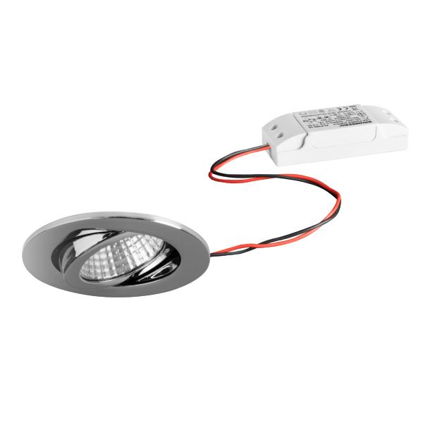 Brumberg recessed LED spotlight 6W 230V round chrome - 33353023