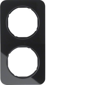 Berker Rahmen Glas/sw 2fach 10122116 - 10122116