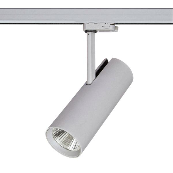 Brumberg LED-Schienenstrahler MAXI, struktursilber, rund - 88397683