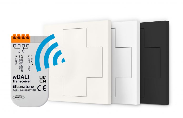 Lunatone wDALI Switch Cross white RAL9016 - 86459541-W16