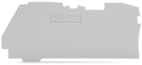 WAGO GmbH & Co. KG Abschluss Zwischenplatte 1 mm dick, grau 2106-1291 - 2106-1291