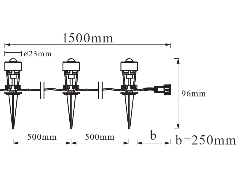 Ledvance LED decorative outdoor luminaire ENDURA GARDEN DOT 3 Dot extension 2,1 W - 4058075478510