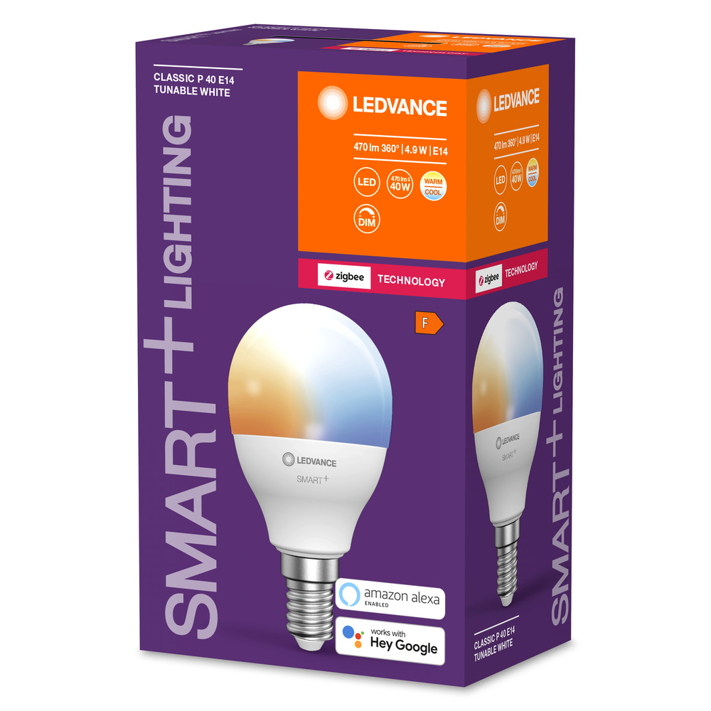 Ledvance LED lamp SMART+ Mini bulb Tunable White 40  4.9 W/2700...6500 K E14  - 4058075485174