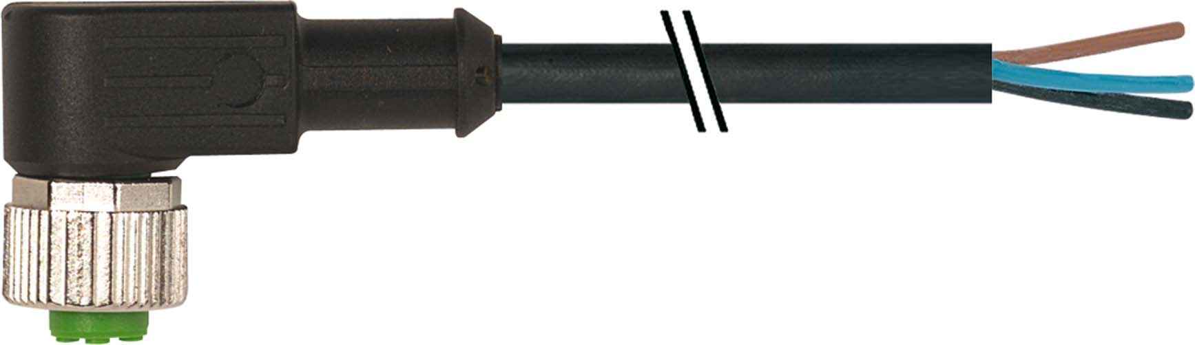 Murrelektronik M12-Buchse gewinkelt 5m 4x0,34qmm sw 7000-12341-6140500