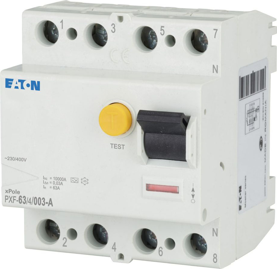 Eaton FI-Schutzschalter 63A 4p, 30mA PXF-63/4/003-A
