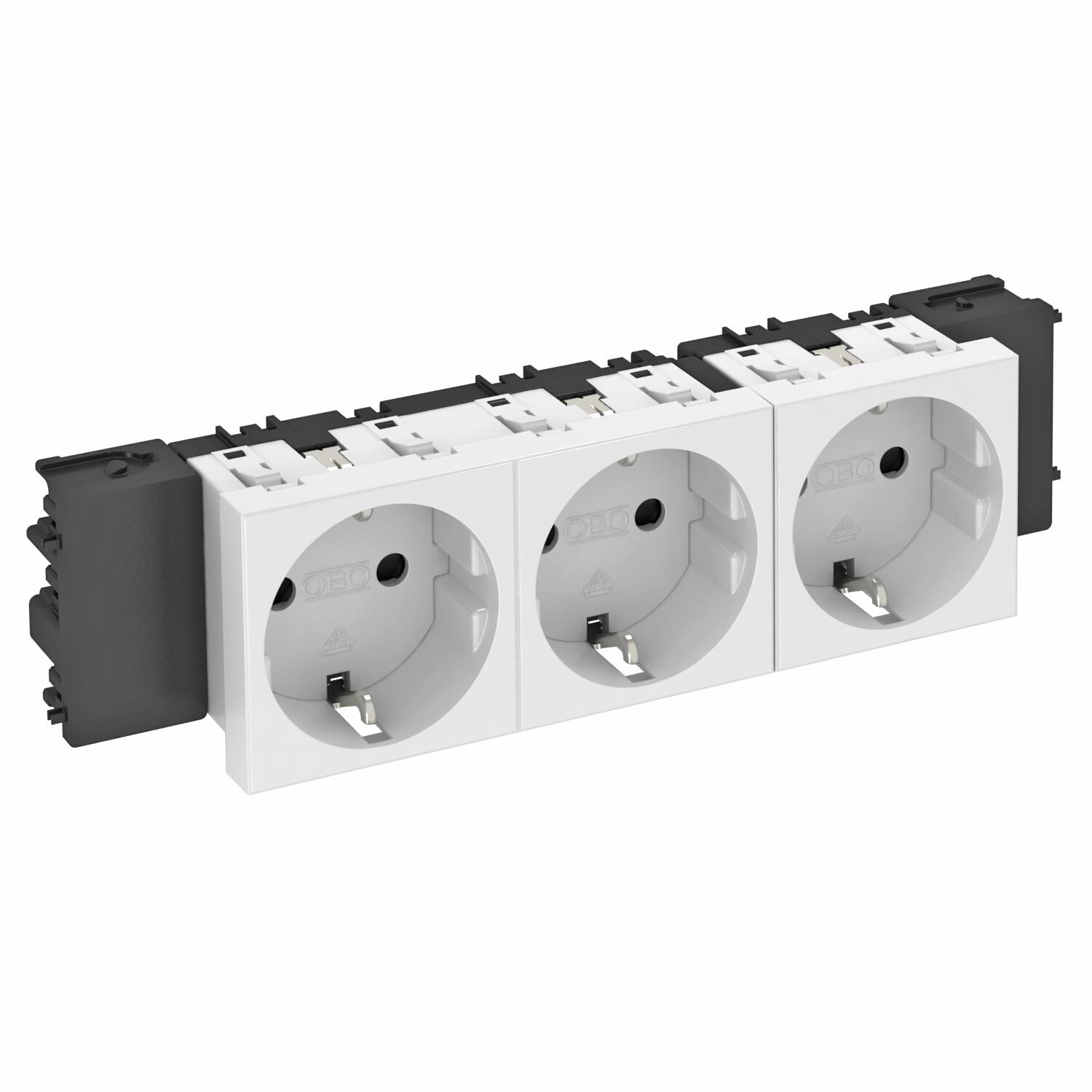 OBO Bettermann Vertr Steckdose 0 Grad, 3-fach 250V,10/16A,Schutzk. STD-D0C RW3 - 6120382 OBO Bettermann Vertr Steckdose 0 Grad, 3-fach 250V,10/16A,Schutzk. STD-D0C RW3 - 6120382