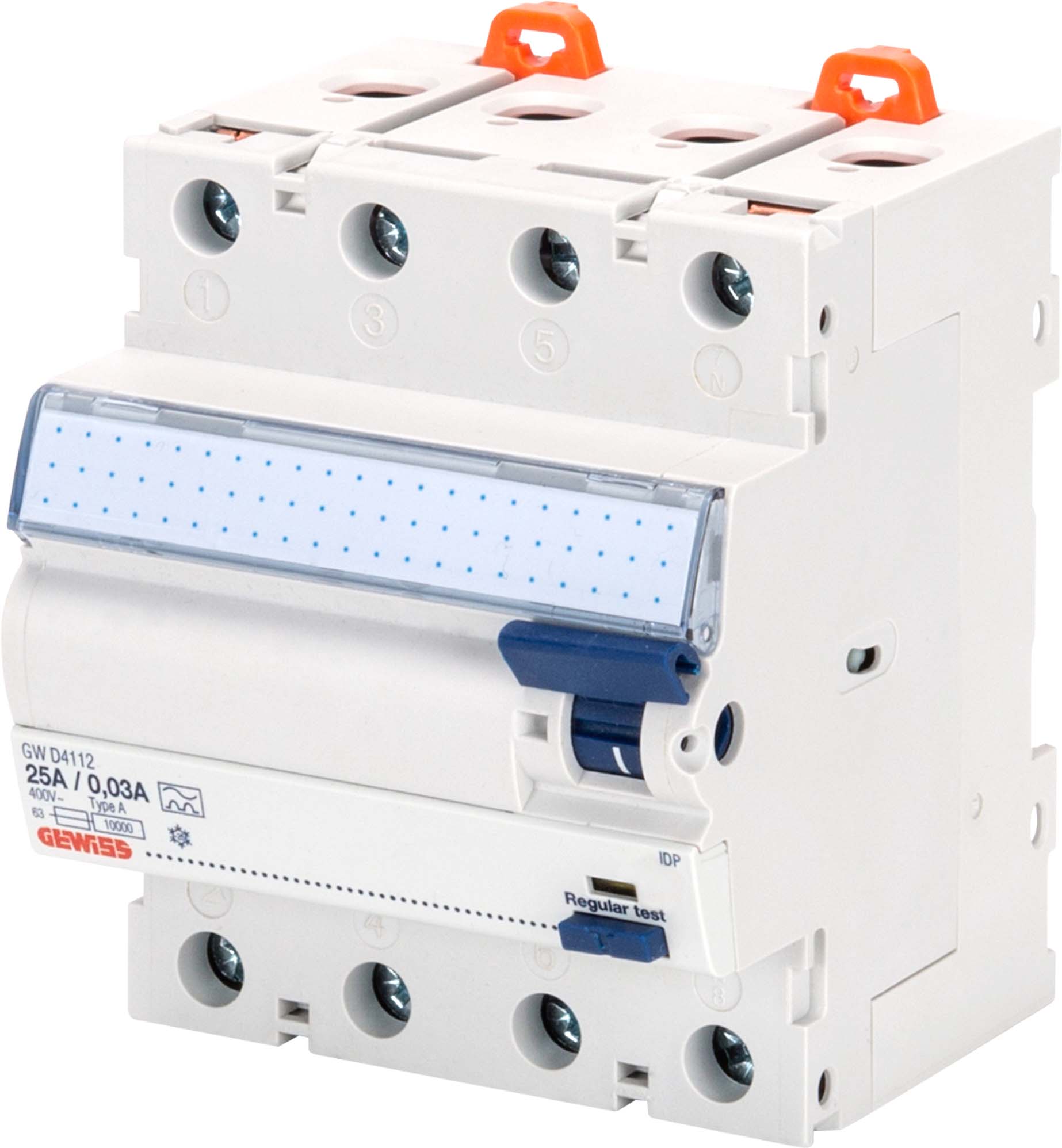 Gewiss FI-Schutzschalter 4-p, 40A, 30mA GWD4132 Gewiss FI-Schutzschalter 4-p, 40A, 30mA GWD4132