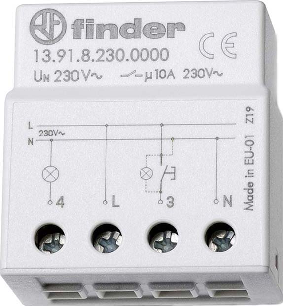 Finder Stromstoßschalter 1S 10A 230VAC 13.91.8.230.0000 - 139182000000