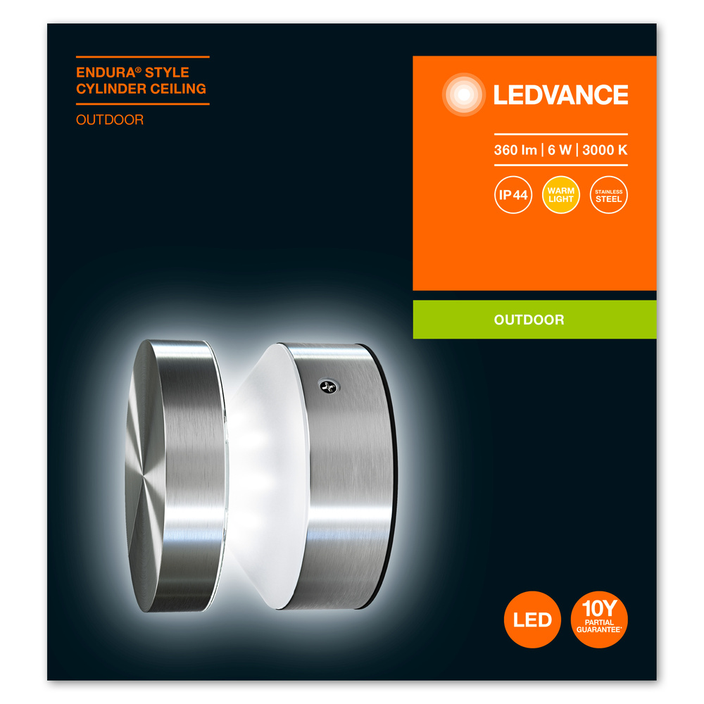 Ledvance Dekorative LED-Außenleuchte ENDURA STYLE CYLINDER Ceiling 6 W ST - 4058075205413