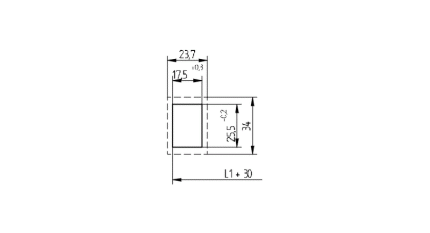 BJB G5 Twin slot lamp lampholder snap in foot 25.5 x 17.5 mm 27.661.U808.81