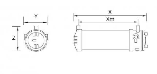 Zalux EX-LED luminaire Zone 1, 21 NS HE 0.6 20-840 ET Glass IP66 Emergency Light 3H