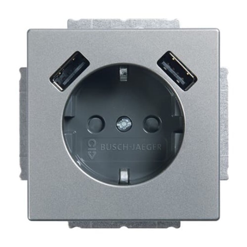 Busch-Jaeger SCHUKO-2x USB Steckdose 20 EUCB2USB-866 - 2CKA002011A6283 günstig online kaufen