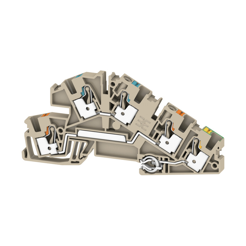 Weidmüller Installationsklemme PUSH IN, 4mm² AITB 4 BB N-L-PE
