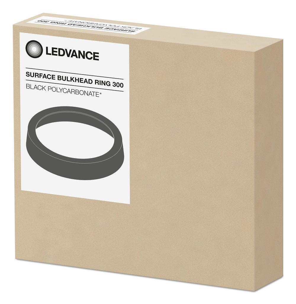 Ledvance LED-Wand- und Deckenleuchte SURFACE BULKHEAD RING 300 BK
