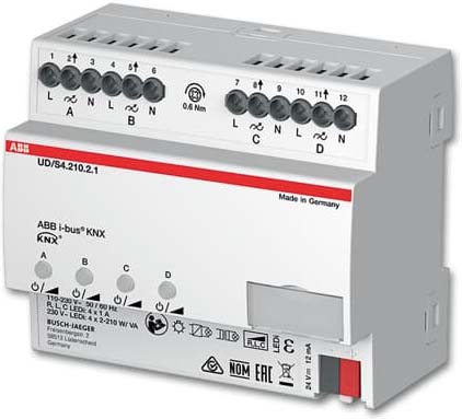 ABB Stotz S&J KNX-LED-Dimmer 4x210W/VA REG UD/S4.210.2.1 - 2CKA006197A0047