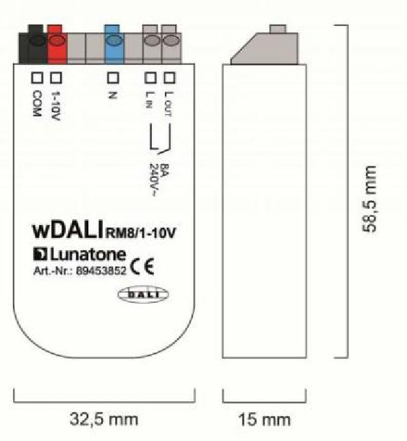 Lunatone Light Management DALI Radio-Receiver + Transceiver wDali RM8