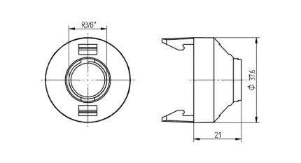 BJB Snap on insulating cap ø 37,6 mm 22.917.-025.50