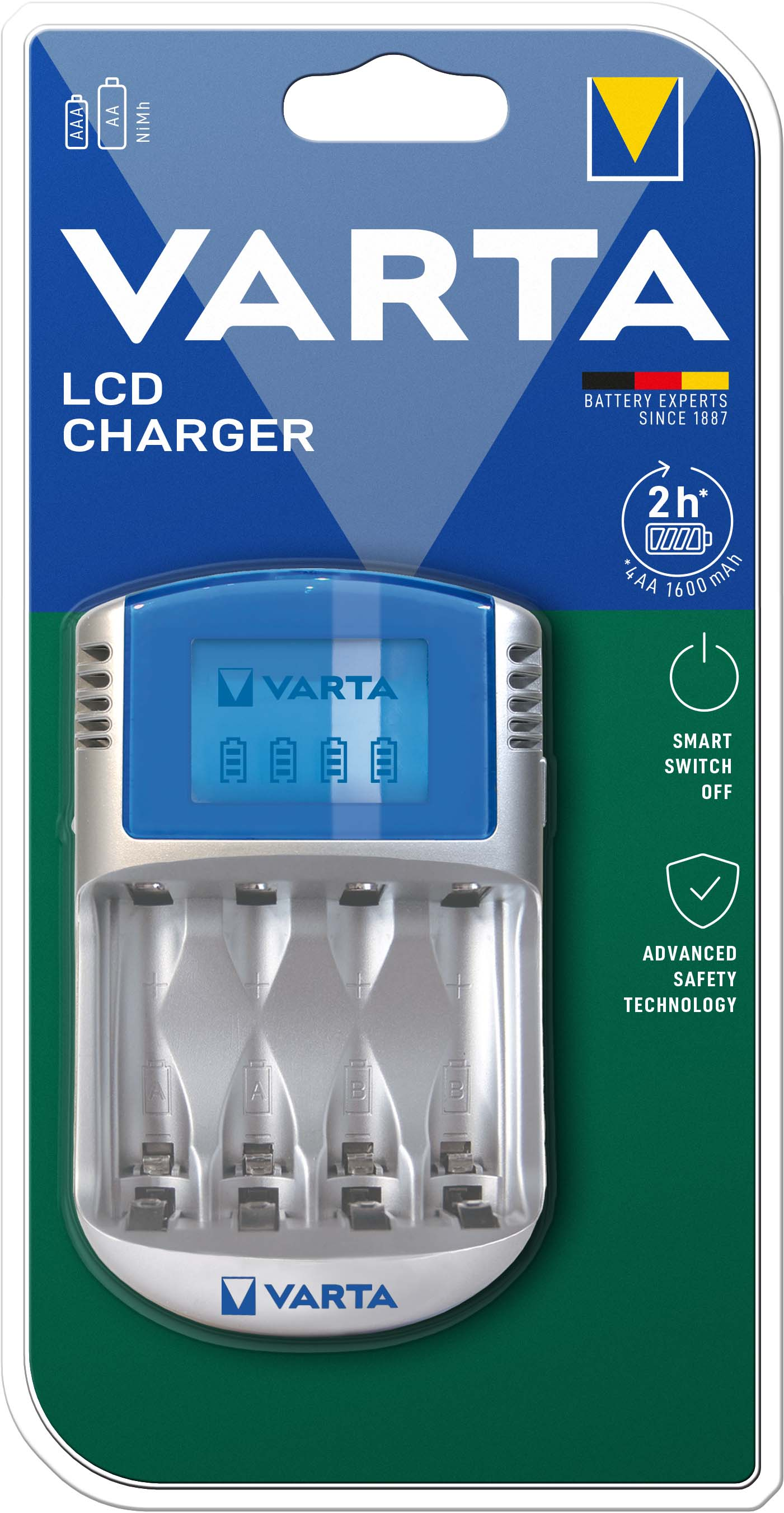 Varta Cons.Varta Ladegerät LCD Charger m.12V+USB 57070