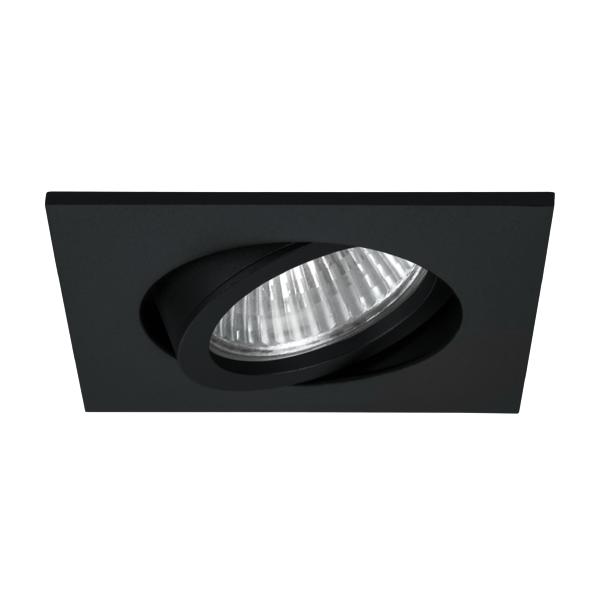 Brumberg recessed LED spotlight, black, square - 12374083