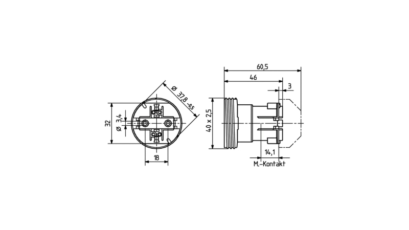 BJB Lampenfassung E27 für Allgebr.-Glühlampe - 22.318.3921.80