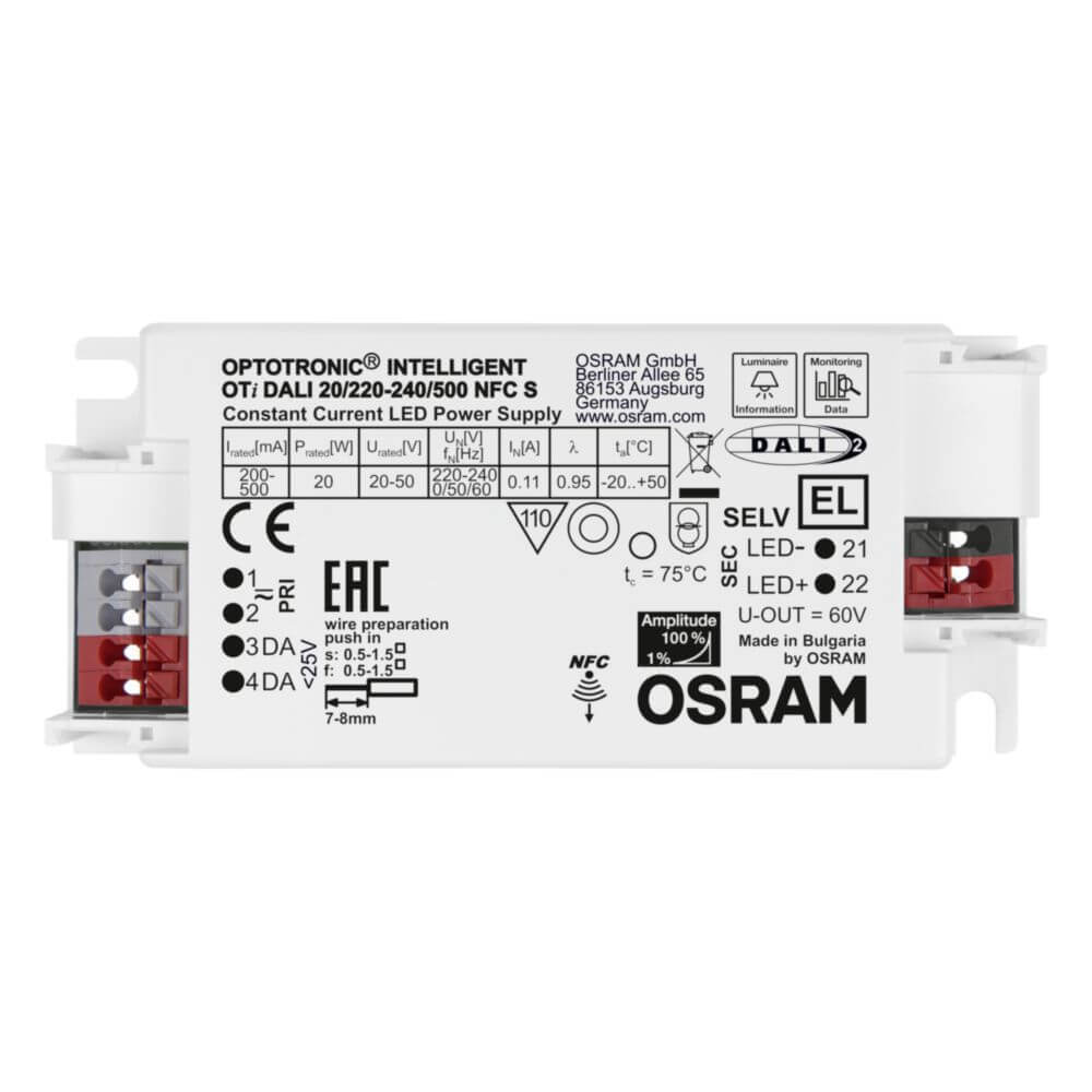 Osram Led Module Inventronics Inventronics LED-Driver OTi DALI 20/220-240/500 NFC S