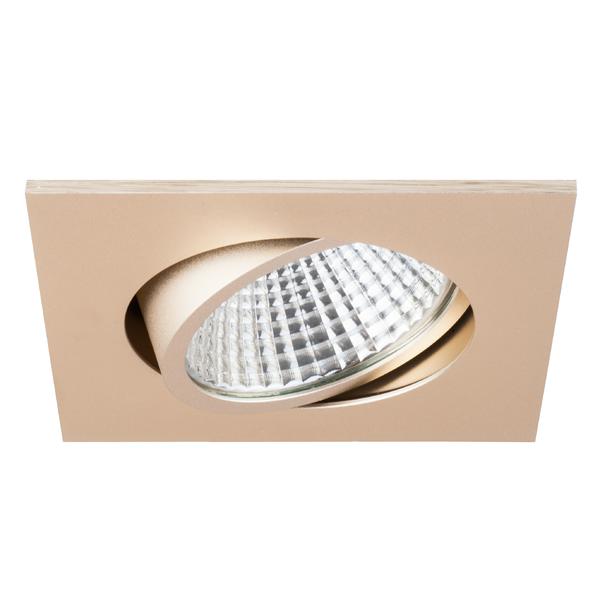 Brumberg recessed LED spotlight, champagne matt, square - 12252633