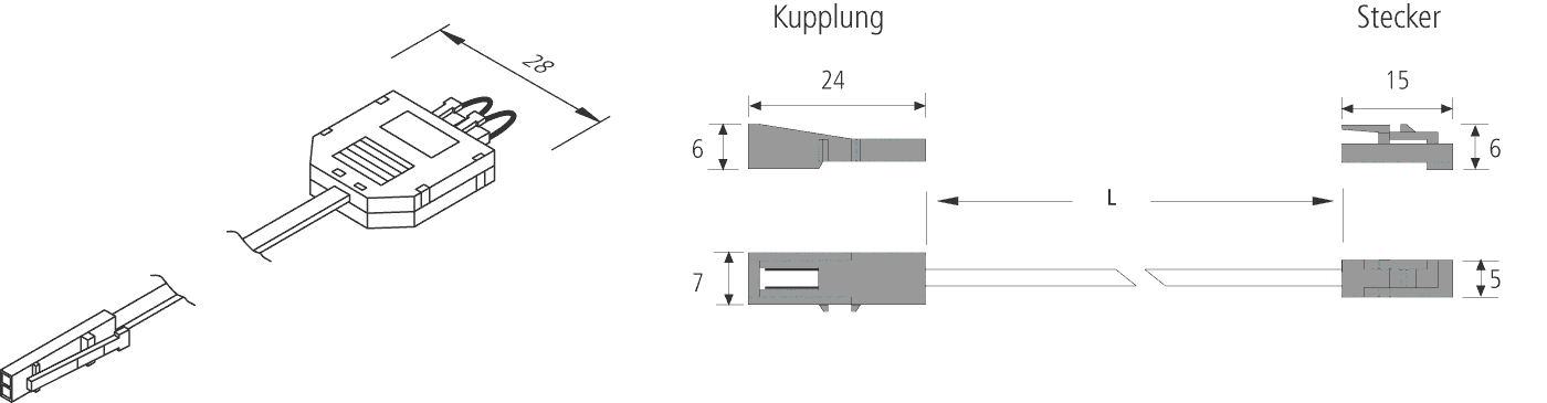 Hera Verbindungsleitung LED 350 2000mm 21525062001