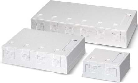 Dätwyler IT Infra AP Dose für 2x Keyst.Modul o.Module rw RAL9010 418035