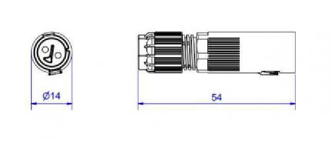 Adels Contact IP68 Rundstecker 2-polig AC 167 RST/2