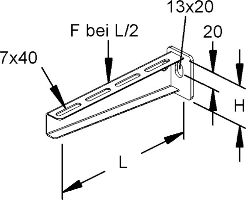 Rico Ausleger 500mm 3,6 kN 16B2-500-V - 16B2-500-V
