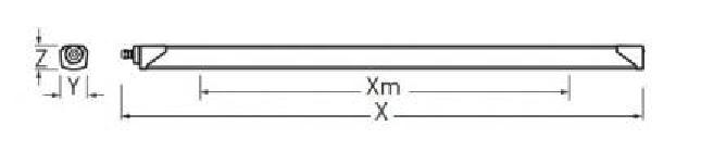 Zalux LED moisture-proof luminaire BASE High Efficiency 44W 5500Lumen IP66 1541mm with through-wiring