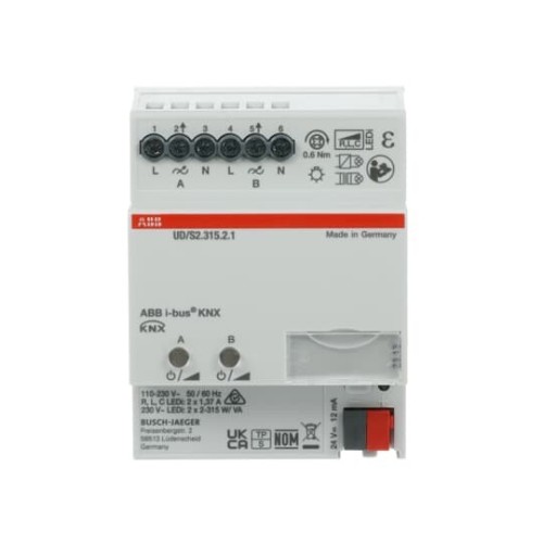 ABB Stotz S&J LED-Dimmer 2 x 315 W/VA, B UD/S2.315.2.1 - 2CKA006197A0053