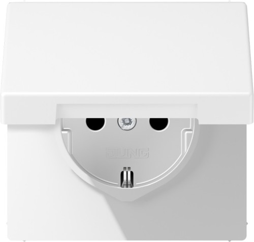 Jung SCHUKO Steckdose m.Klappdeckel LS 1520 BFKL WWM - LS1520BFKLWWM günstig online kaufen